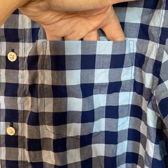 Bonobos blue checkered long sleeve button down 100% cotton - Picture 4 of 5